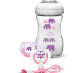 Philips Avent Natural 260ML Elephant Design Gift Set (SCD628/13)