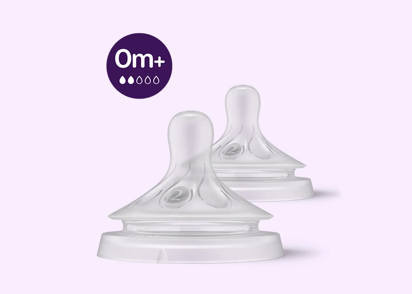 SCY962-02 Natural Teat 3.0 T2 Newborn 0M+1H PK2 - Image 1